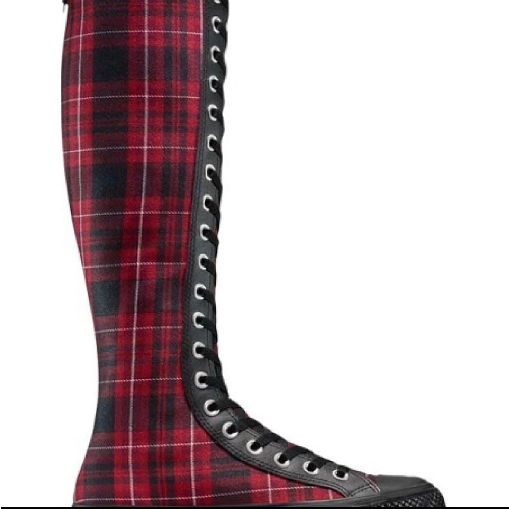 Converse Chuck Taylor Lift XXHi Platform Plaid Boots Womens A17685C - Picture 3 of 8